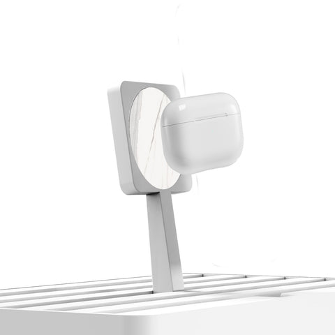 Apple MagSafe Compatible Magnetic Charger and Mount - White/White Marble