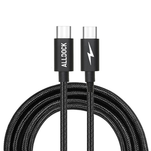 Extra Long USB-C to C-Type PD 160cm Cable Black (Apple/Android)
