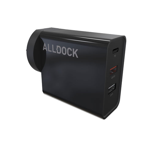 30W ALLDOCK TRIPLE USB-A/C Wall Charger